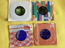 Mixture of vinyl 45s from the
