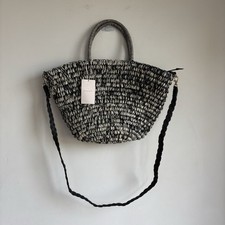 Woven Straw Bag Monochrome