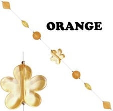 2 Orange Butterfly Curtain Tie Backs 65cm Wire string Fabric Drape Tieback Jones