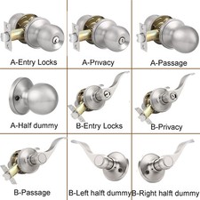 Satin Nickel Internal Door Levers Entry Locks Privacy Passage Dummy Handle knobs