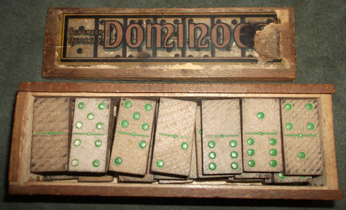 Antique vintage dominoes - dominoes,