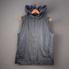 GAP Gilet Bodywarmer UK Medium Black Hooded Outerwear Padded Outdoors Warm Plain