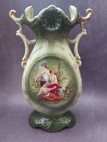 Vintage twin handled green - twin,