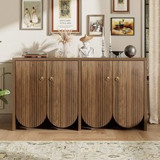 Sideboard with 2 Cupboards, 4 Door Kitchen Storage Cabinet, Shoe Storage Cabinet