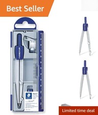 Precision Circle Drawing Compass with Lead Box & Safety Needle - 300 mm Diameter