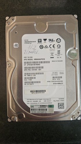 Hpe 8tb sas enterprise - 8tb,