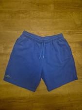 MENS LACOSTE SWEAT SHORTS SIZE 5 LARGE BLUE