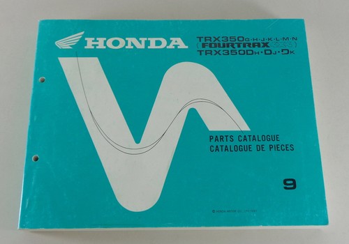 Parts catalog honda quad trx - parts,