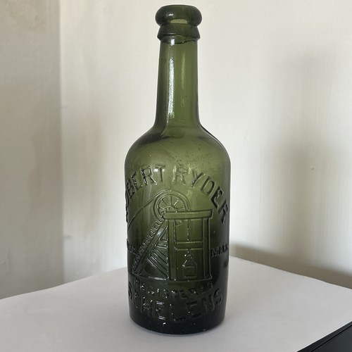 Glass bottle green colour - glass,