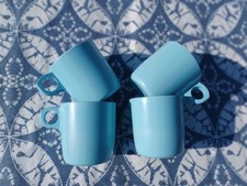 Vintage Melaware 4 Mugs Blue
