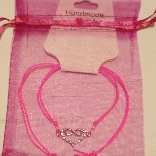Handmade adjustable pink cord - adjustable,