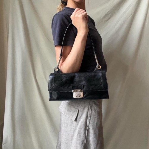 Vintage y2k structured leather - vintage,