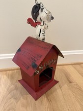 SNOOPY Metal Birdhouse One Of A Kind Peanuts Dog House