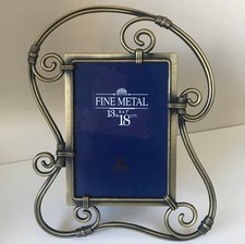 Ornate metal Art Nouveau style Photo frame 11" high Stand up