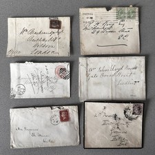 Victorian To Edwardian GB Postal Covers x6 Penny Red Green Lilac 1843–1903 (M)