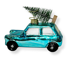 Blue Station Wagon Retro Car