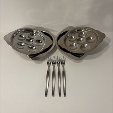 4 VTG Escargot Snail Forks & 4