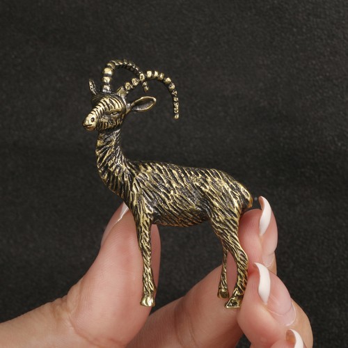 Brass goat statue sheep - brass,