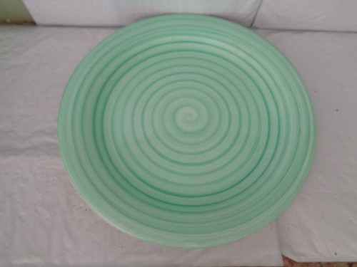 Spirale hand painted - hand-painted, green