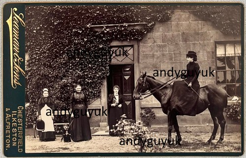 Cabinet card lady - cabinet, riding