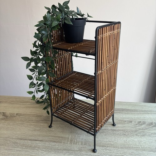 Vintage brown bamboo cane - vintage,