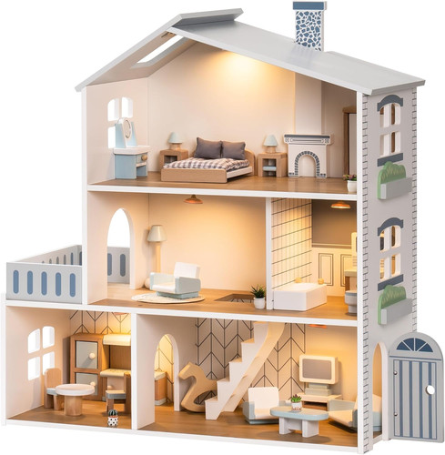 Doll house wooden dollhouse - house,,