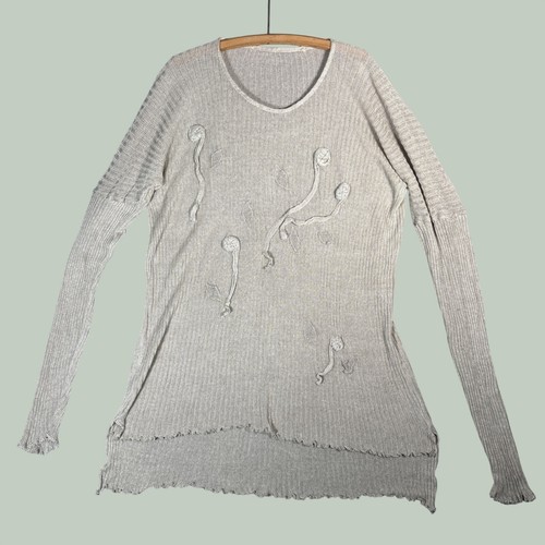 Zuza bart beige ribbed knit - zuza,