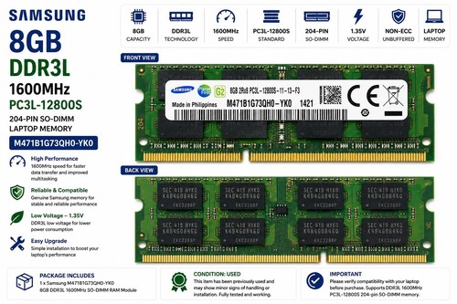 Samsung 8gb ddr3l 1600mhz - samsung,