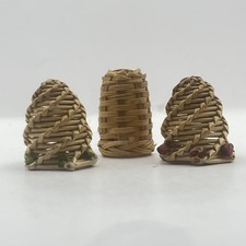 Three Unusual Wicker Thimbles