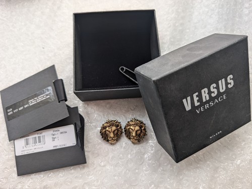 Versace lion earrings - versace,