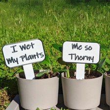 Funny Plastic Plant Labels