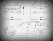 audi a4 avant wagon 2009 Blueprint Drawing A4 Photo