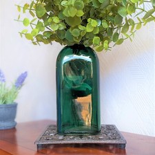 Green Glass Vase Bud Flower