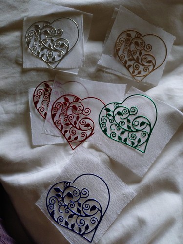 Die cut hearts for - cut, card
