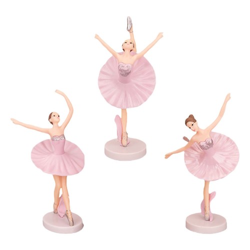3pcs ballerina ornaments pvc - ornaments,