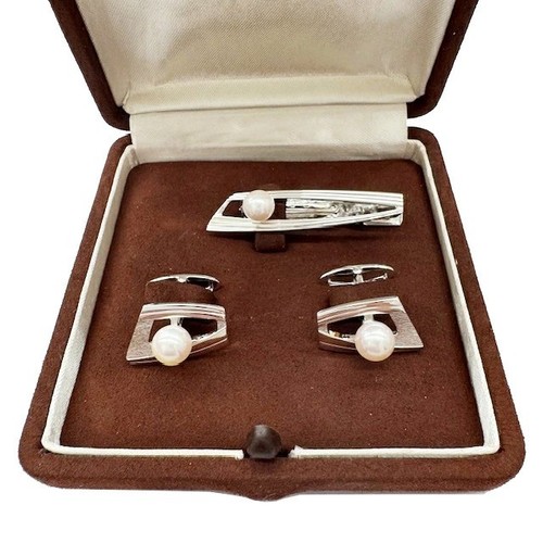 Mikimoto tie clip cufflink - tie,
