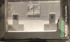 Crabtree Double Socket Chrome