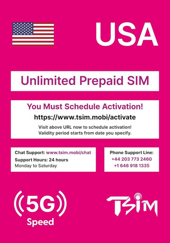 Usa sim card - card, for