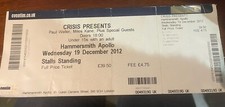 Paul Weller Ticket Stub -