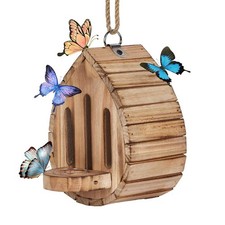 Wooden hanging butterfly - wooden,