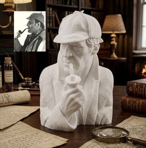 Sherlock holmes bust statue - sherlock,