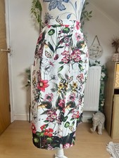 Zara Floral Print Midi Skirt – High Waist Summer Autumn Boho Nature