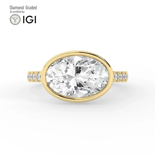 Oval diamond engagement ring - diamond,
