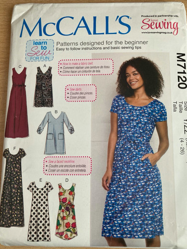 Mccall m7120 sizes xs - -,