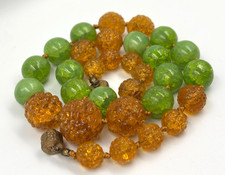 Vintage Orange & Green Glass