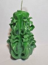 hand carved candle 13 cm