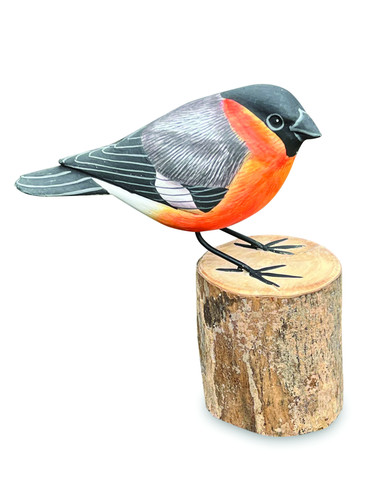 Bullfinch wooden ornament - bullfinch,