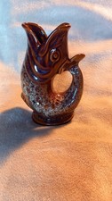 vintage Fosters Pottery fish-shaped gurgle jug