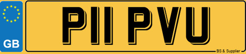 Pip registration number plate - number,