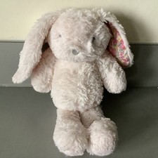 F&F Tesco Florence & Fred pink Bunny Rabbit Plush Rabbit With Floral Ears Tesco